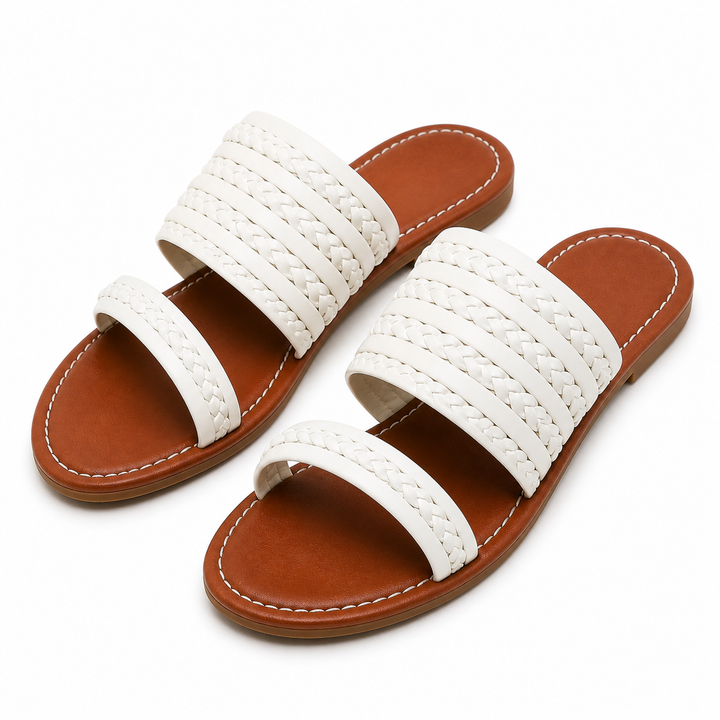 Braided Vegan Leather Slipper