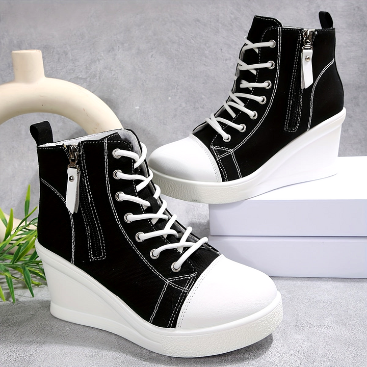 Broadway Canvas Wedge Sneaker