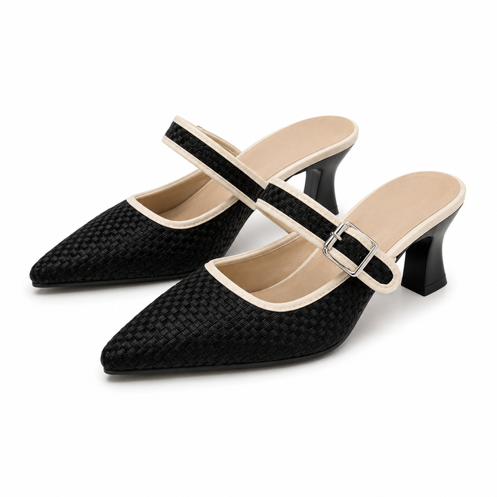 Mary Jane Textured Mules