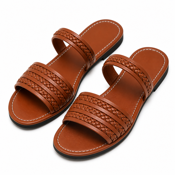 Braided Vegan Leather Slipper