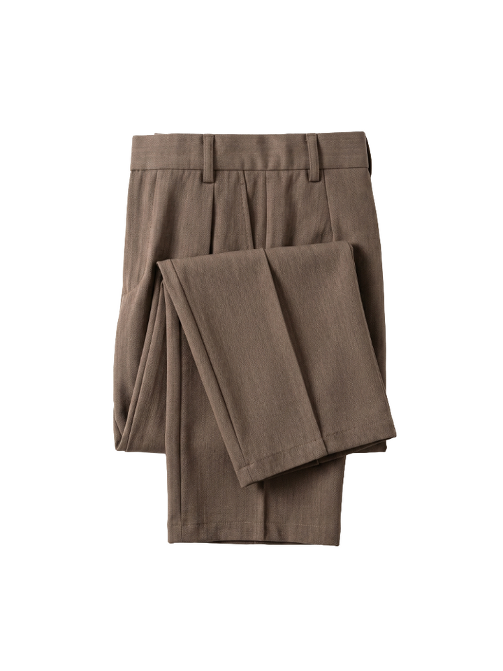 Straight Cut Pleated Pant