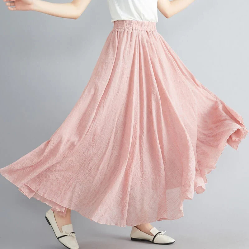 Elena Linen Maxi Skirt
