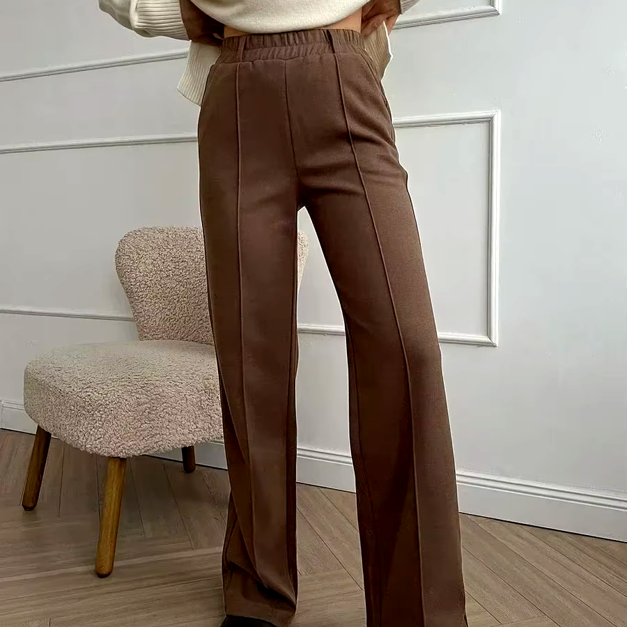 Chelsa High Waisted Wool Pleated Trouser