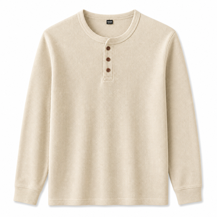 Waffle Knit Henley Tee