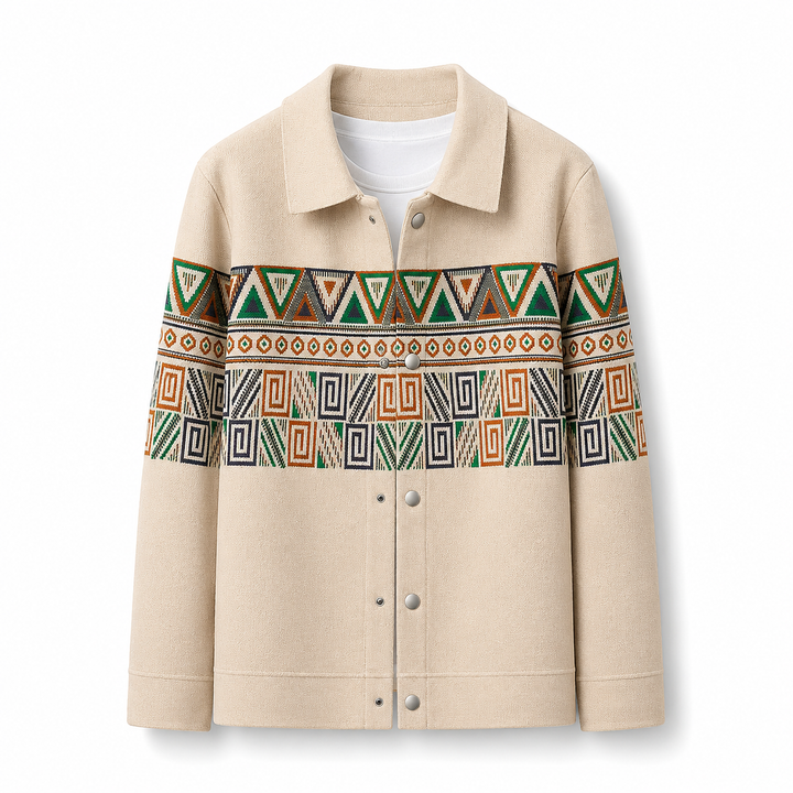 Aztec Wool Knit Jacket