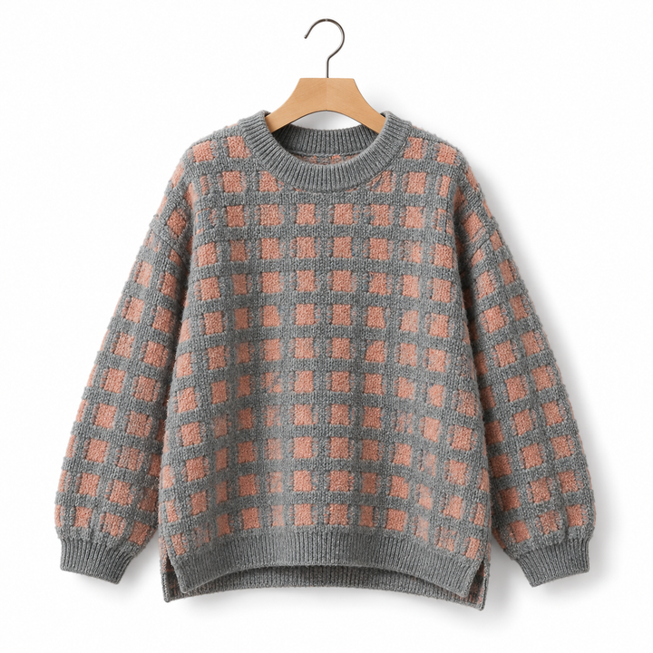Kat Checkered Oversized Sweater