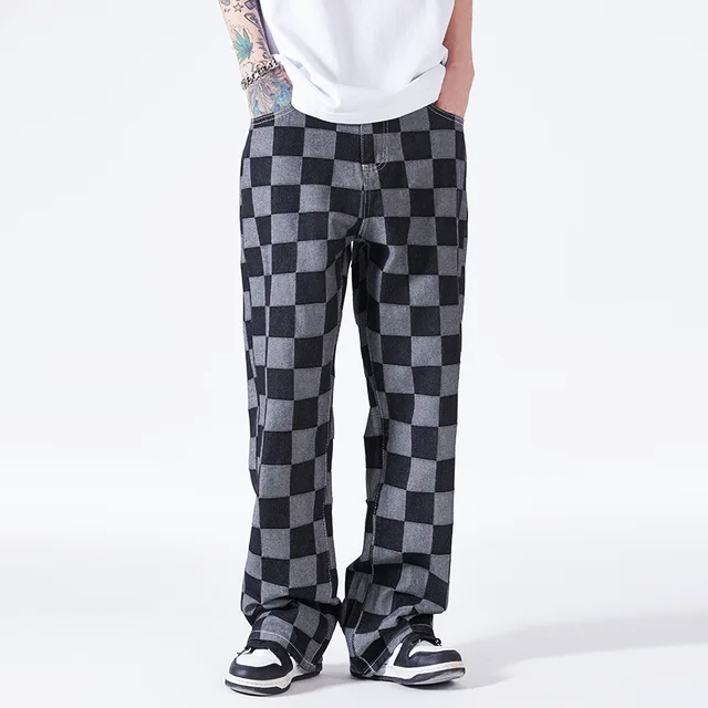 Relaxed Checkered Pants