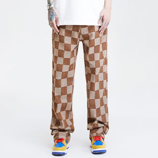 Relaxed Checkered Pants