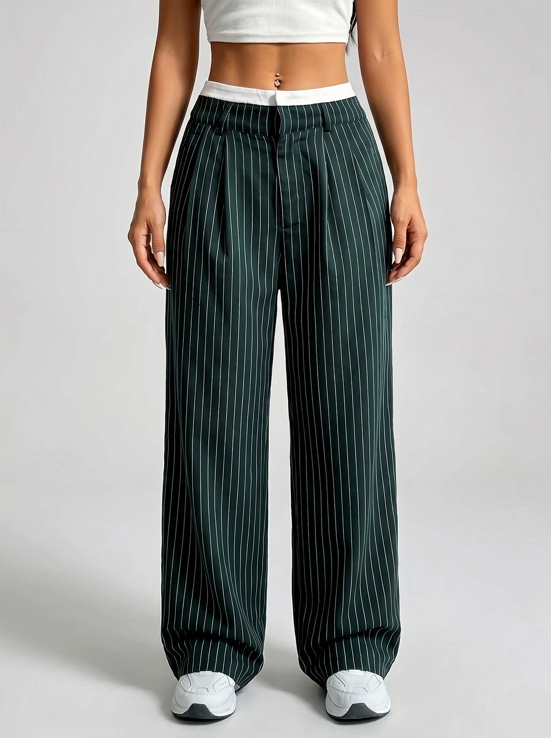 Mira Striped Wide-Leg Pant