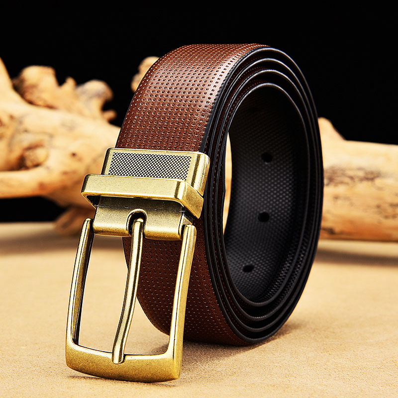 Fleck Pattern Leather Belt