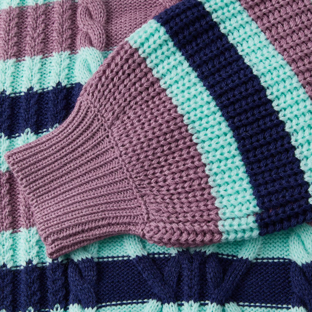 Kiana Cable Striped Pullover