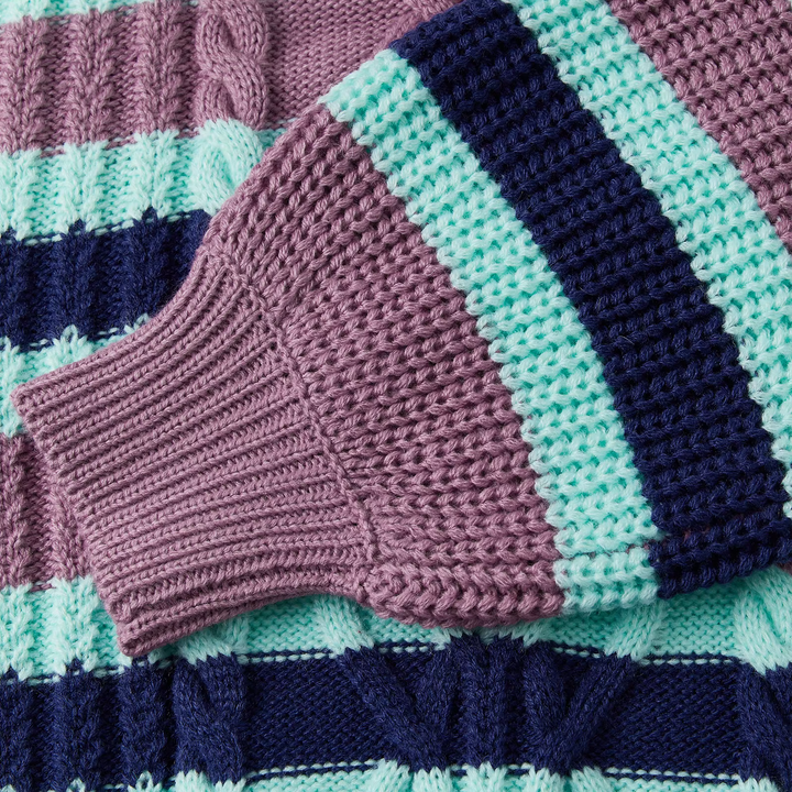 Kiana Cable Striped Pullover