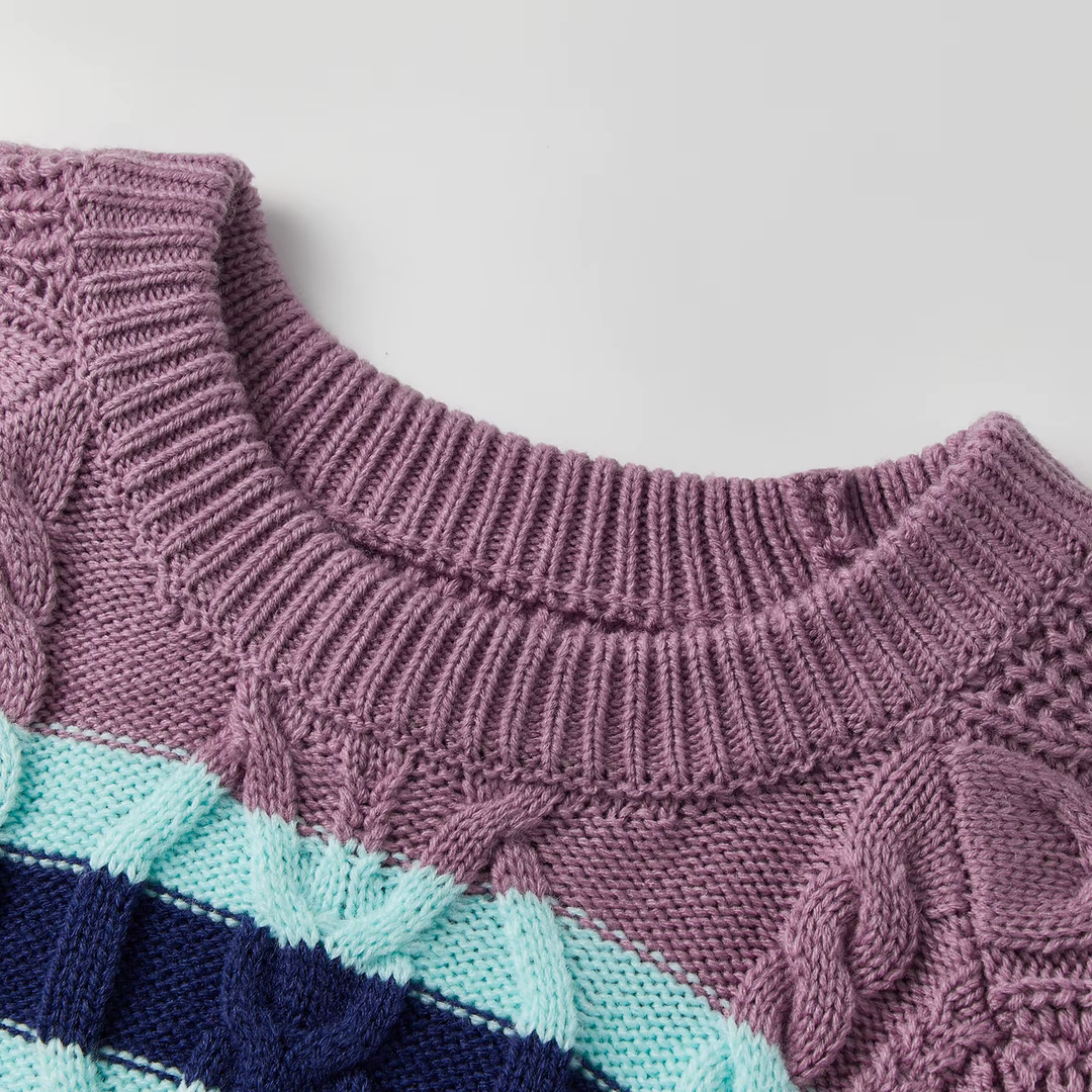 Kiana Cable Striped Pullover