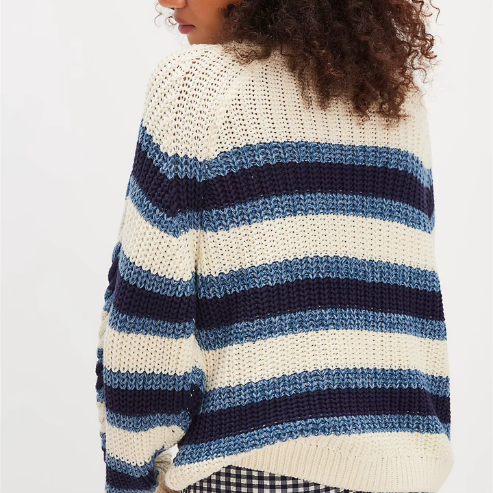 Kiana Cable Striped Pullover