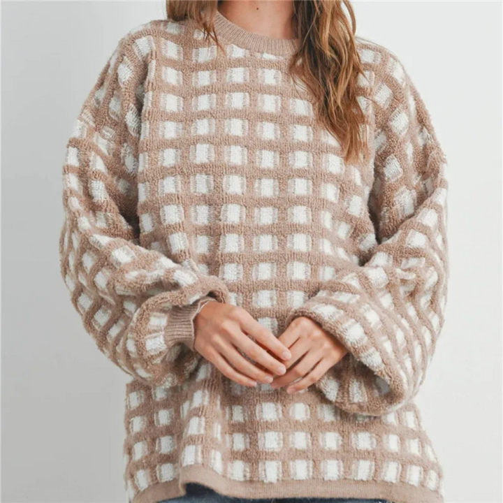Kat Checkered Oversized Sweater