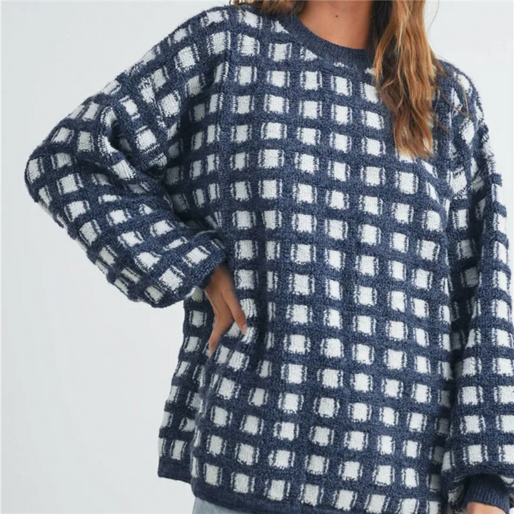 Kat Checkered Oversized Sweater