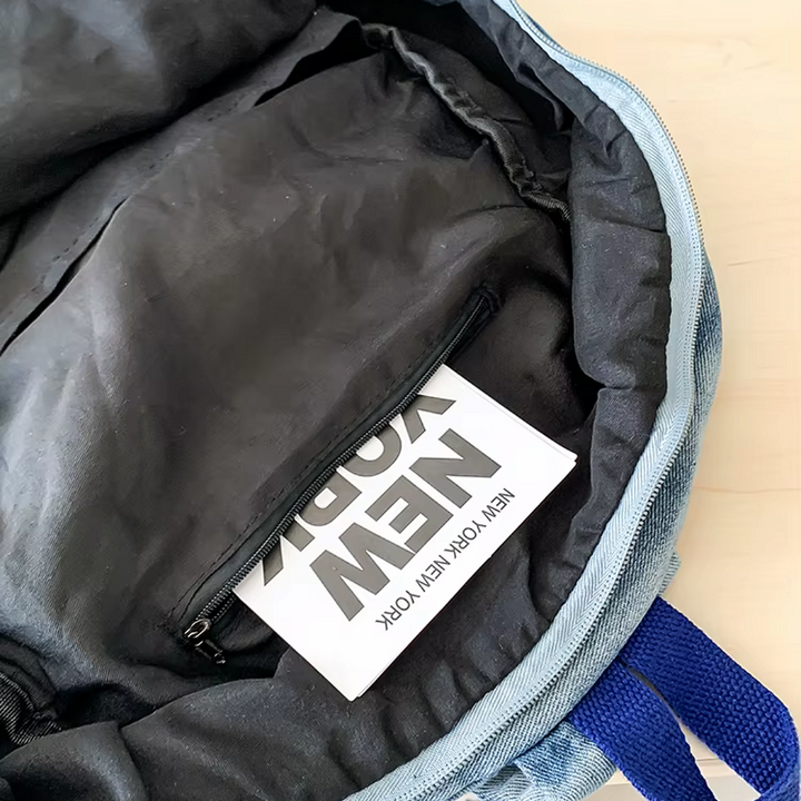Washed Denim Backpack