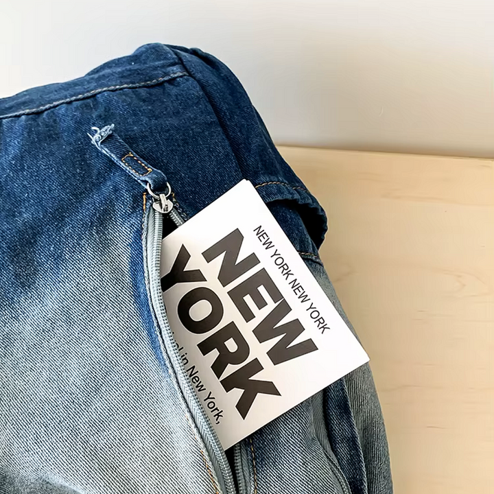 Washed Denim Backpack