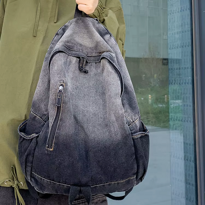 Washed Denim Backpack