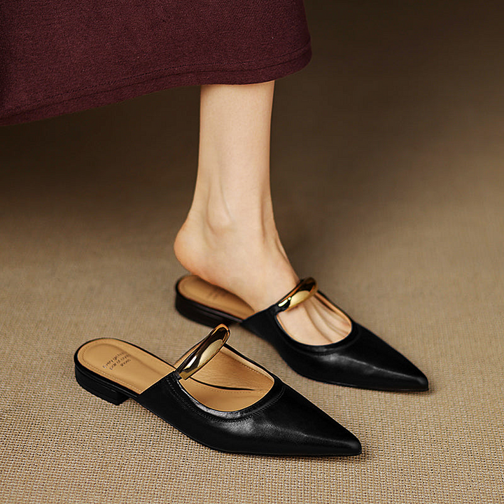 Helena Leather Mules