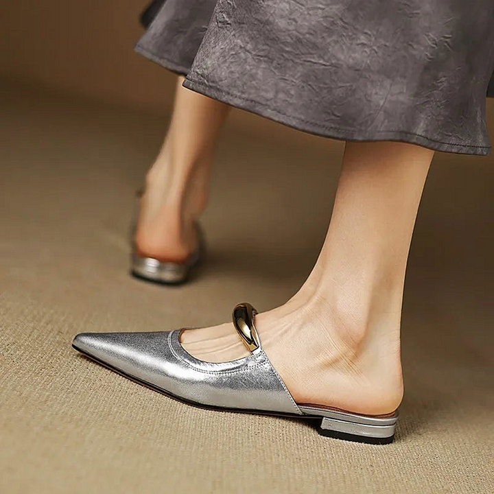 Helena Leather Mules