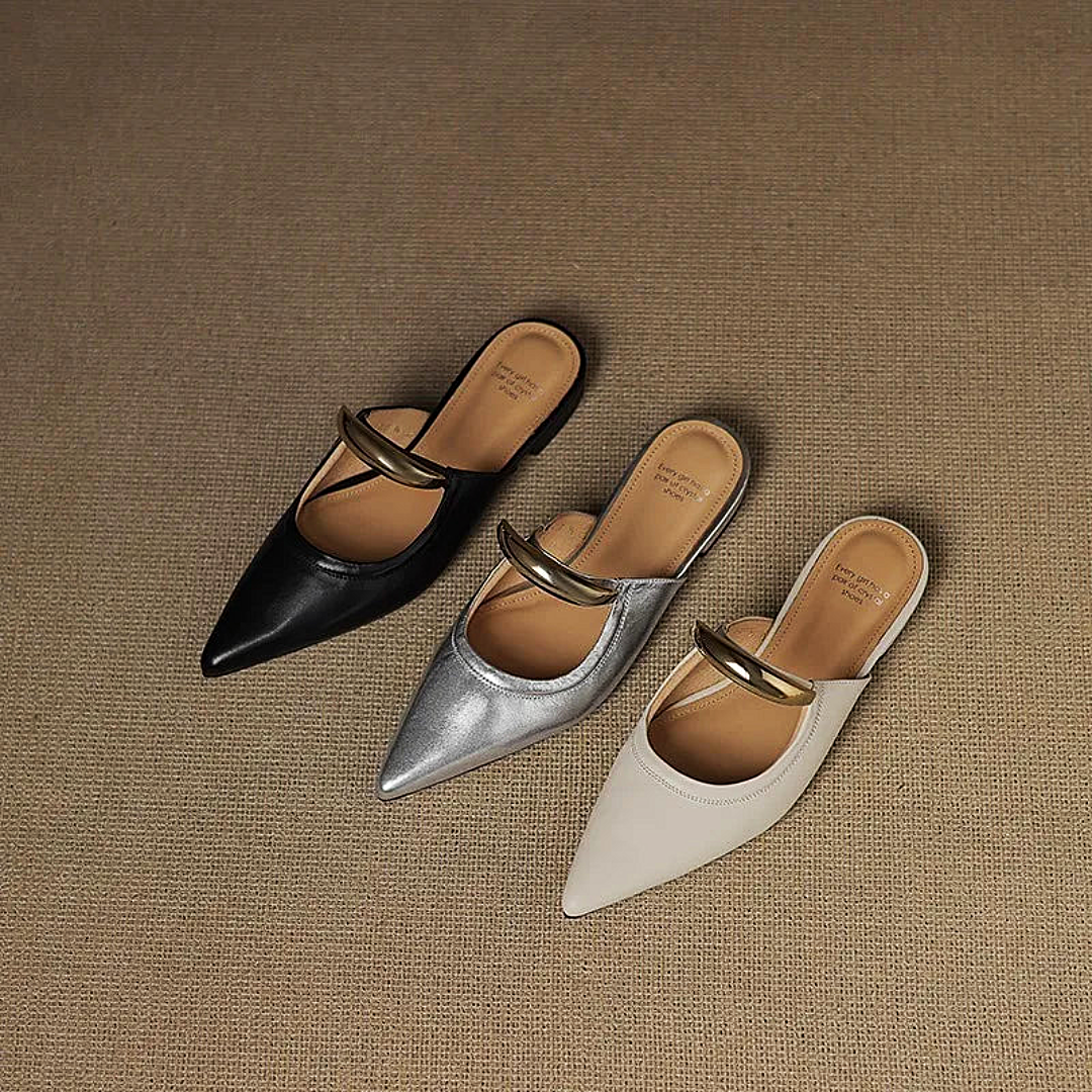 Helena Leather Mules