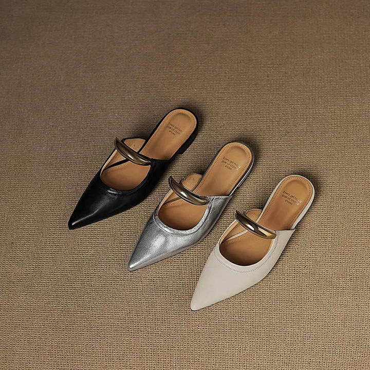 Helena Leather Mules