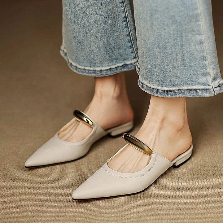 Helena Leather Mules