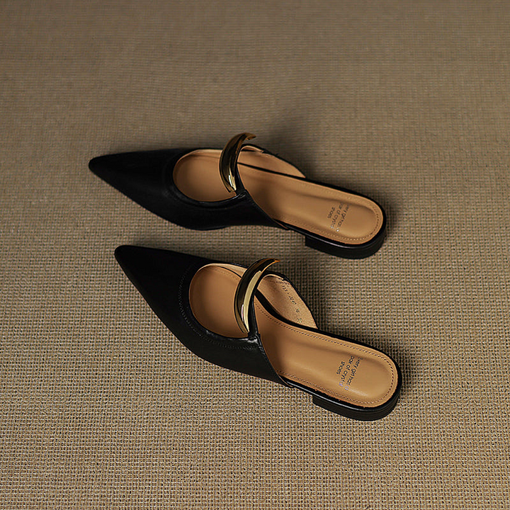 Helena Leather Mules
