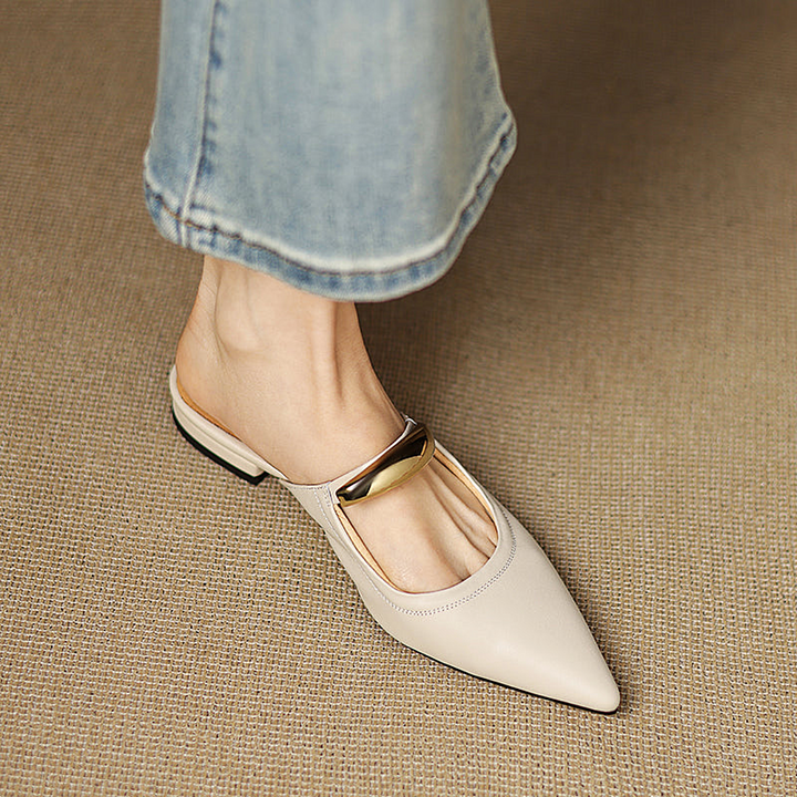 Helena Leather Mules