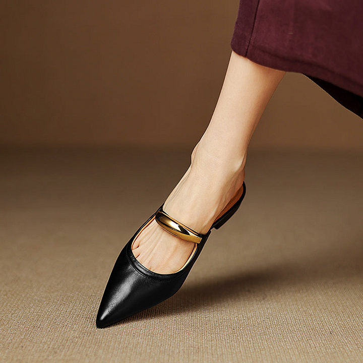 Helena Leather Mules