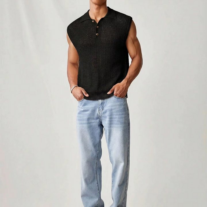 Nero Sleeveless Polo