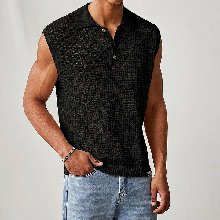 Nero Sleeveless Polo