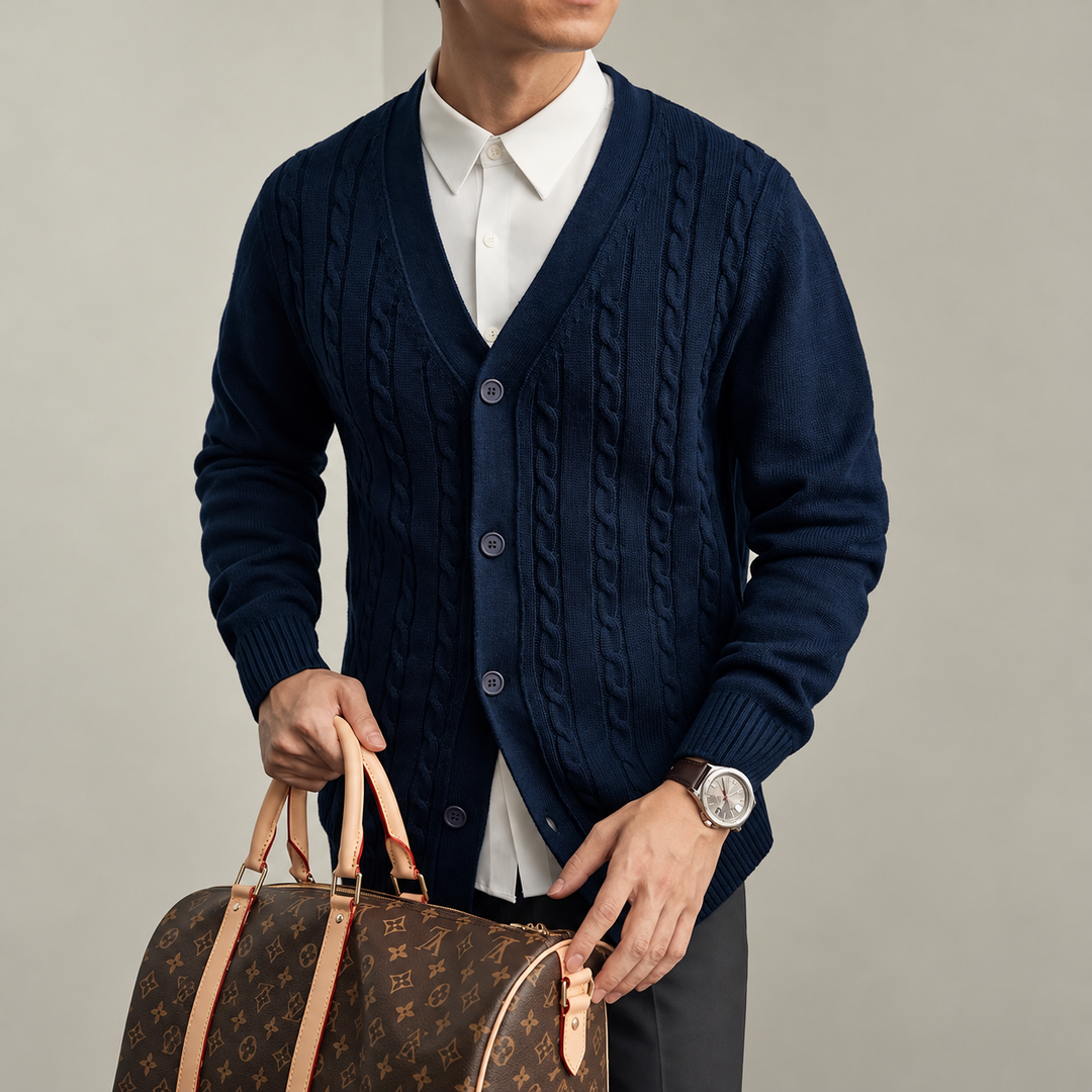 Lazio Cable-Knit Cardigan
