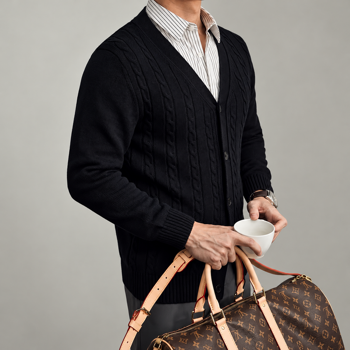 Lazio Cable-Knit Cardigan