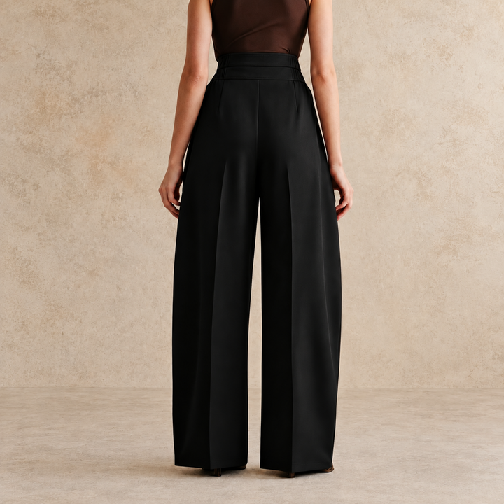 Skyler High-Waisted Wide Leg Trousers