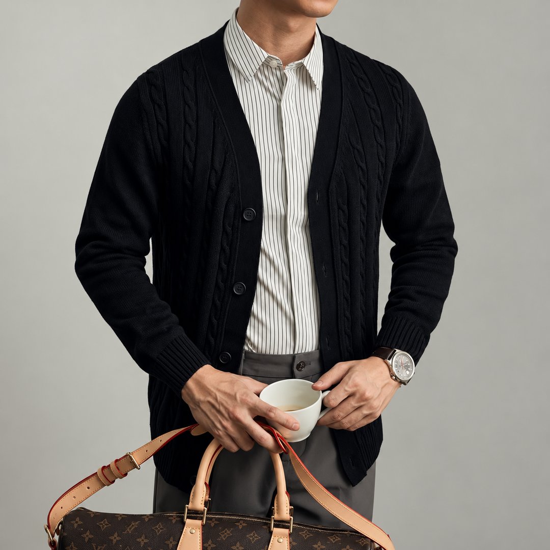 Lazio Cable-Knit Cardigan