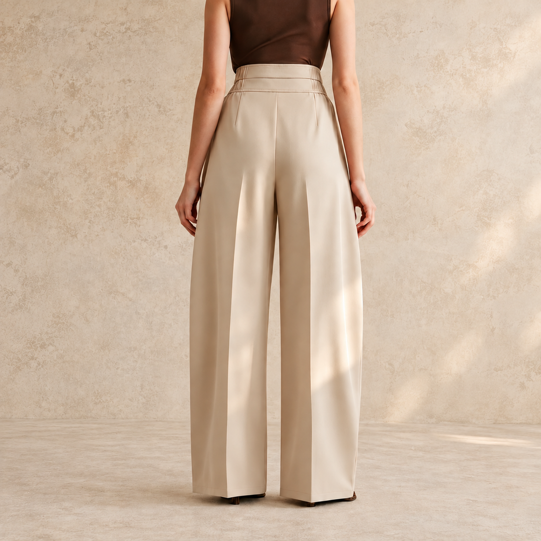 Skyler High-Waisted Wide Leg Trousers