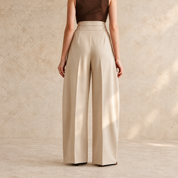 Skyler High-Waisted Wide Leg Trousers
